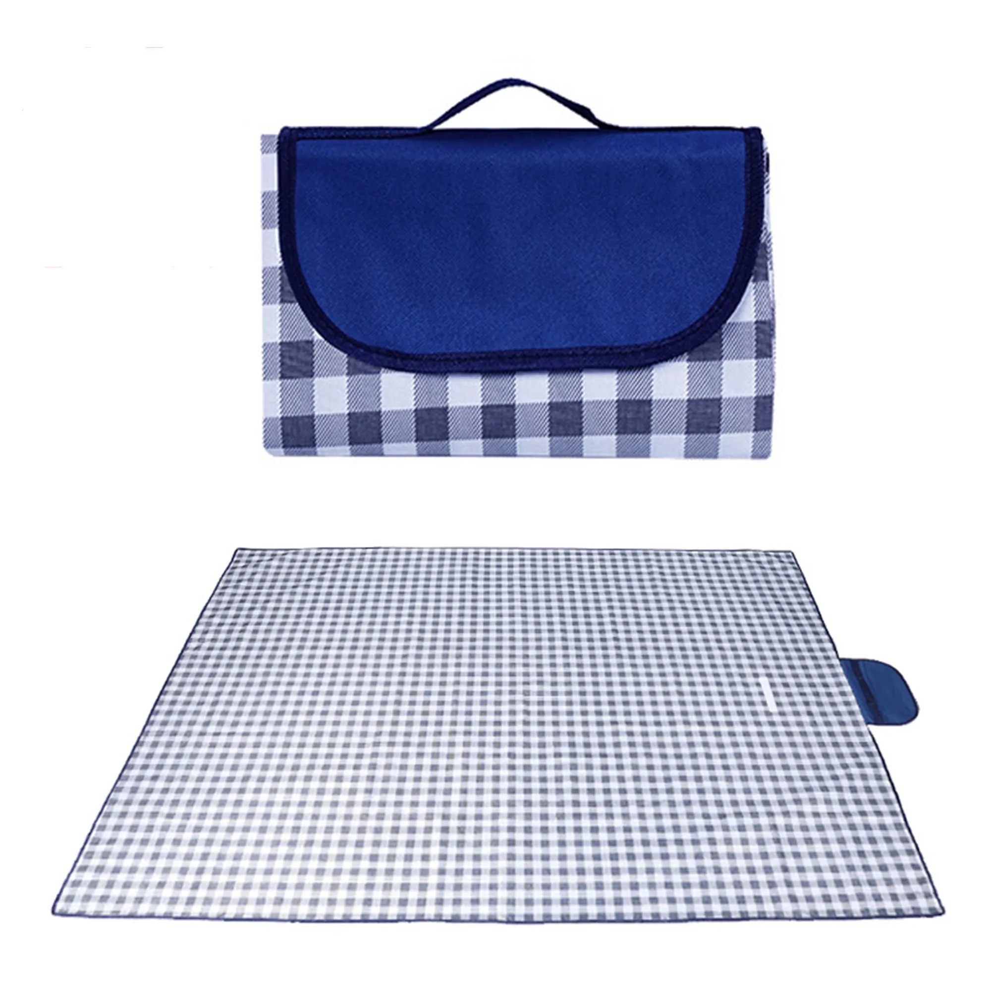 MOQ 30 Foldable Plaid Picnic Mat 79"L x 60"W 2