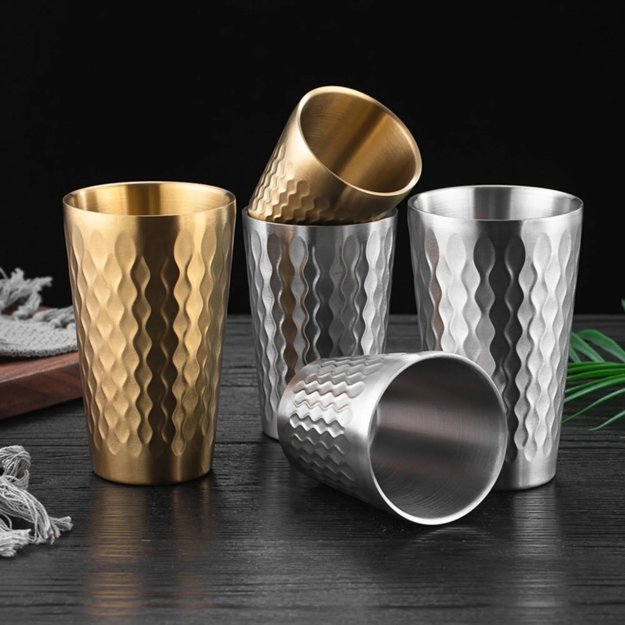 Stainless Steel Stackable Beer Cup 6 oz 22 oz 5