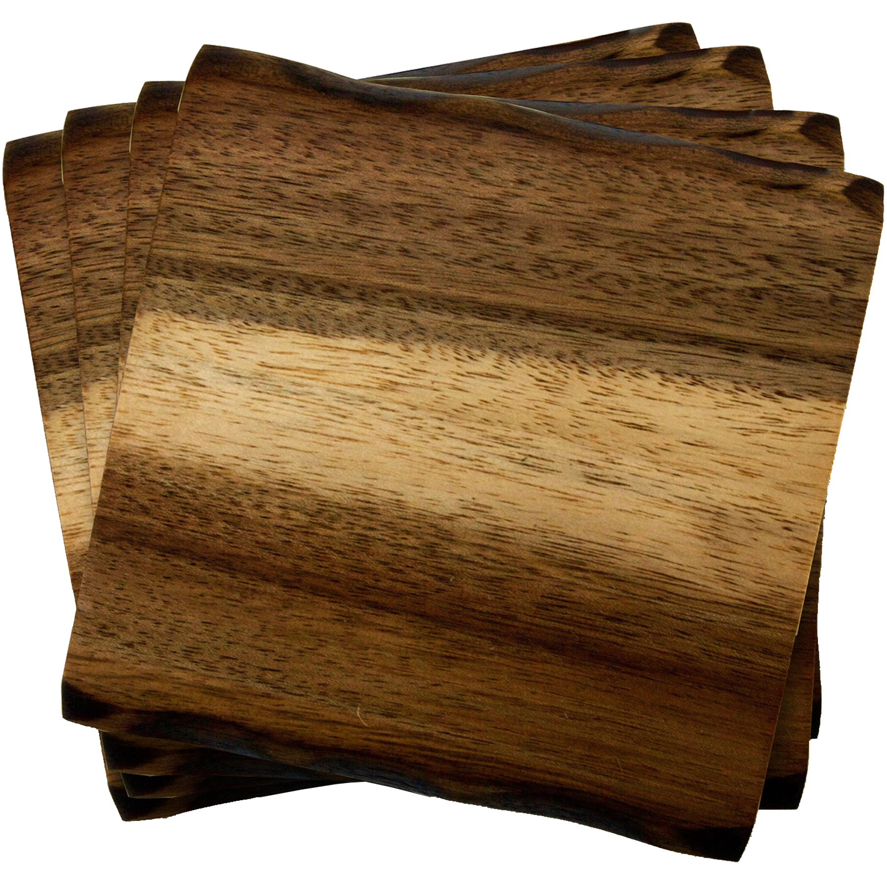 Acacia Wood Coaster: 4 Piece Set 5