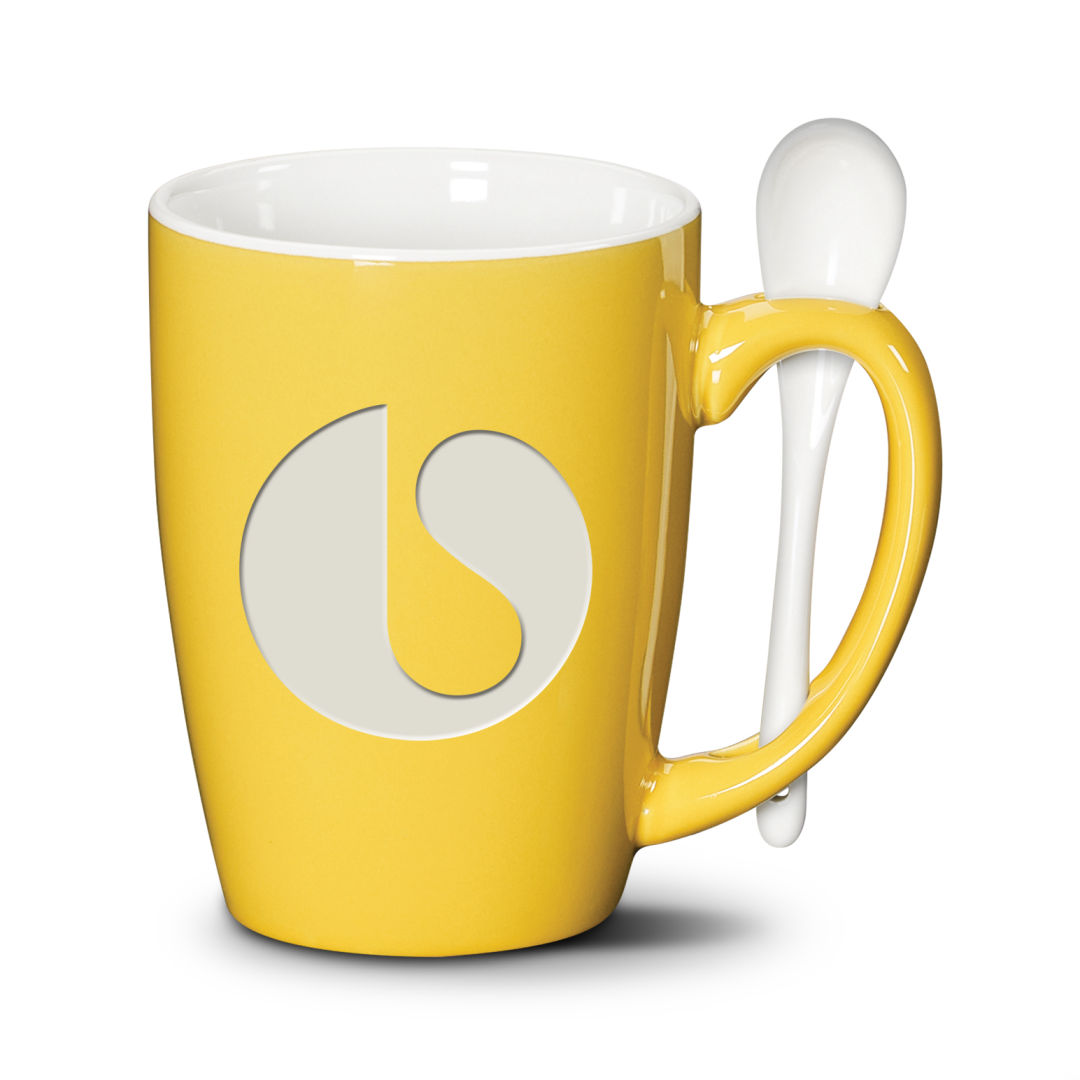 Winfield Mug & Spoon 15oz - Deep Etch 10