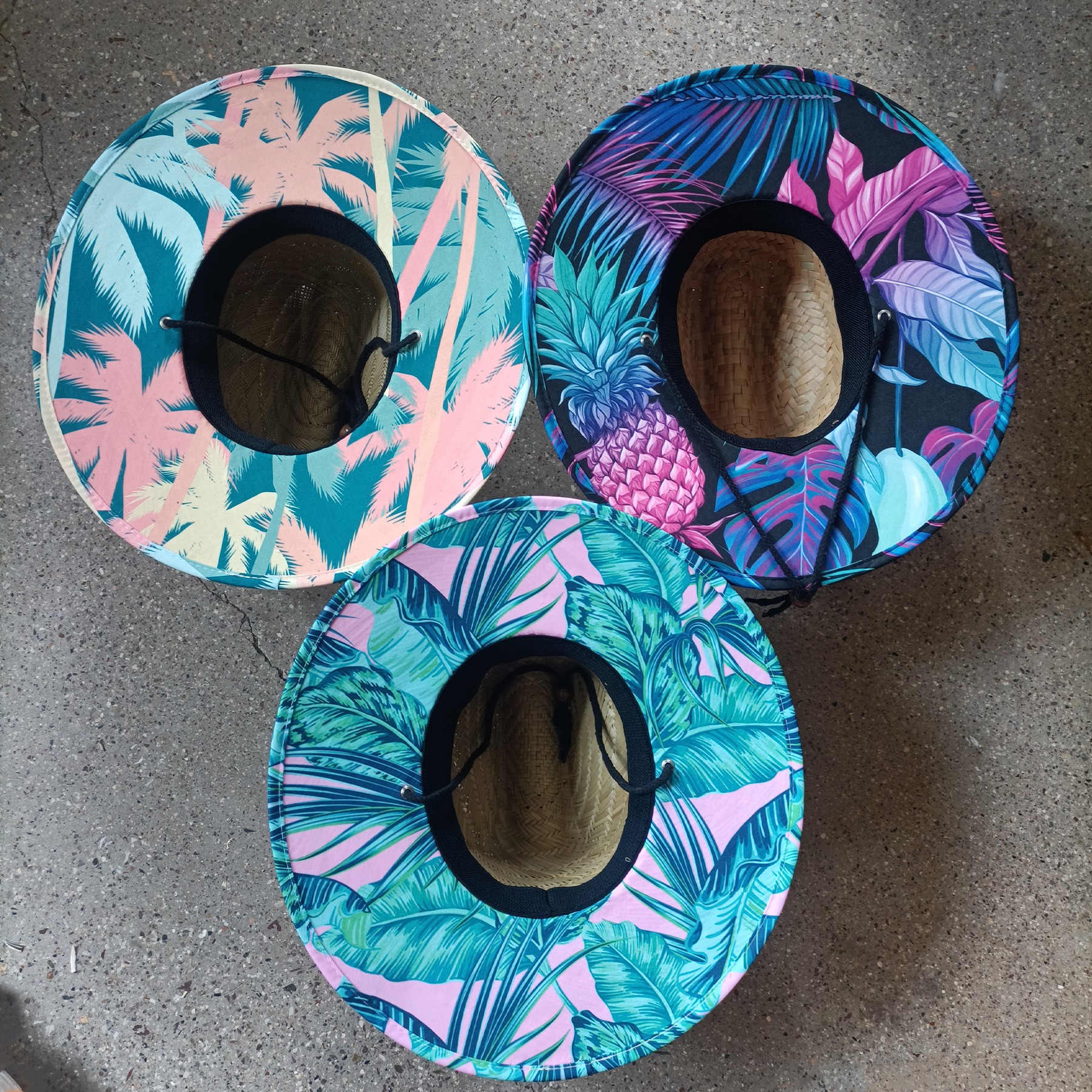 Customizable Bottom Cloth Printing Summer Straw Hat 7