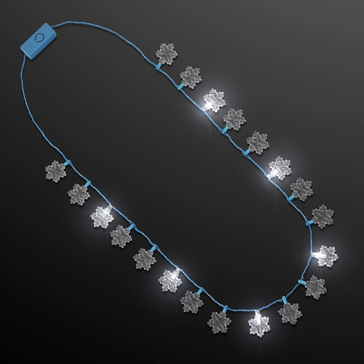 Snowflakes string lights necklace 2