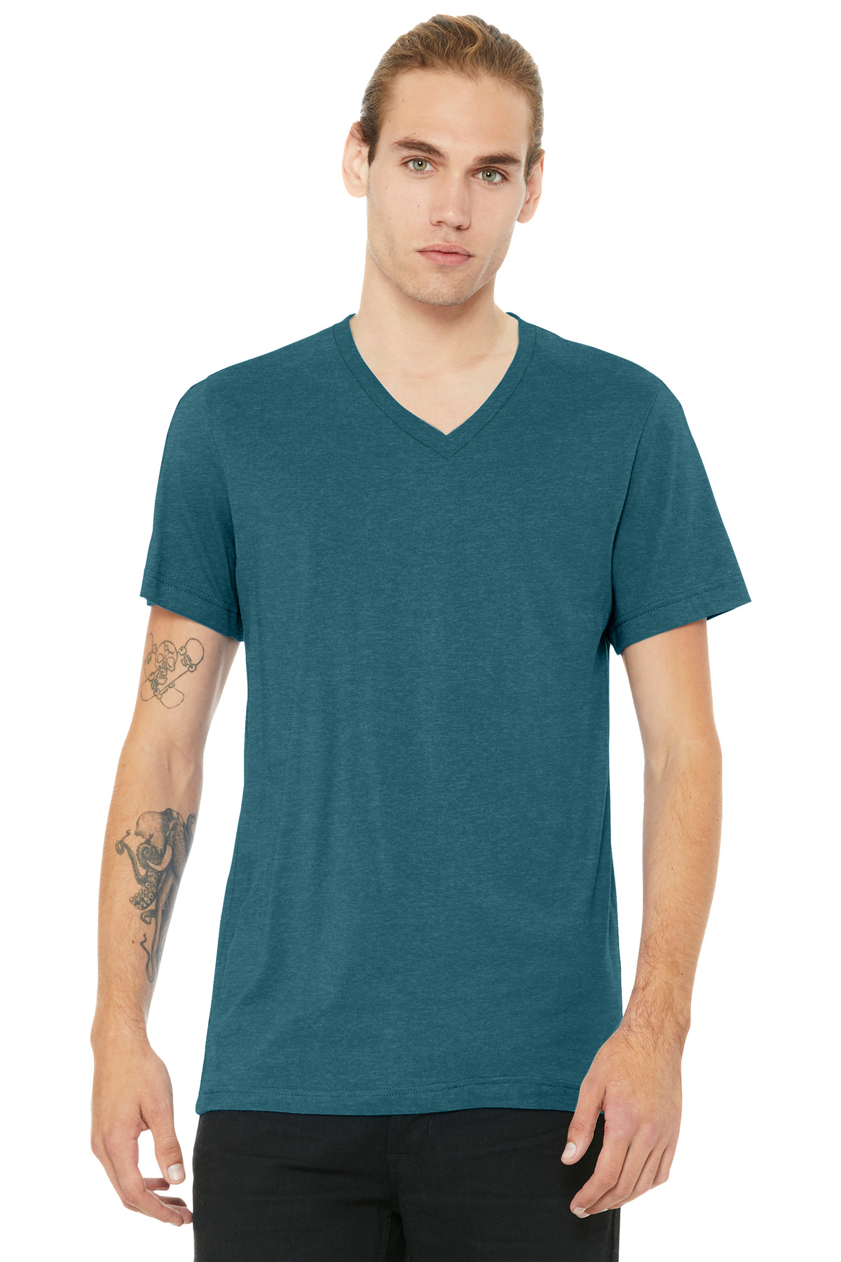 BELLA+CANVAS Unisex Heather CVC V-Neck Tee BC3005CVC 14