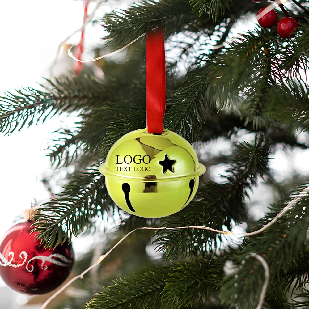 Christmas Jingle Bells with Red Ribbon