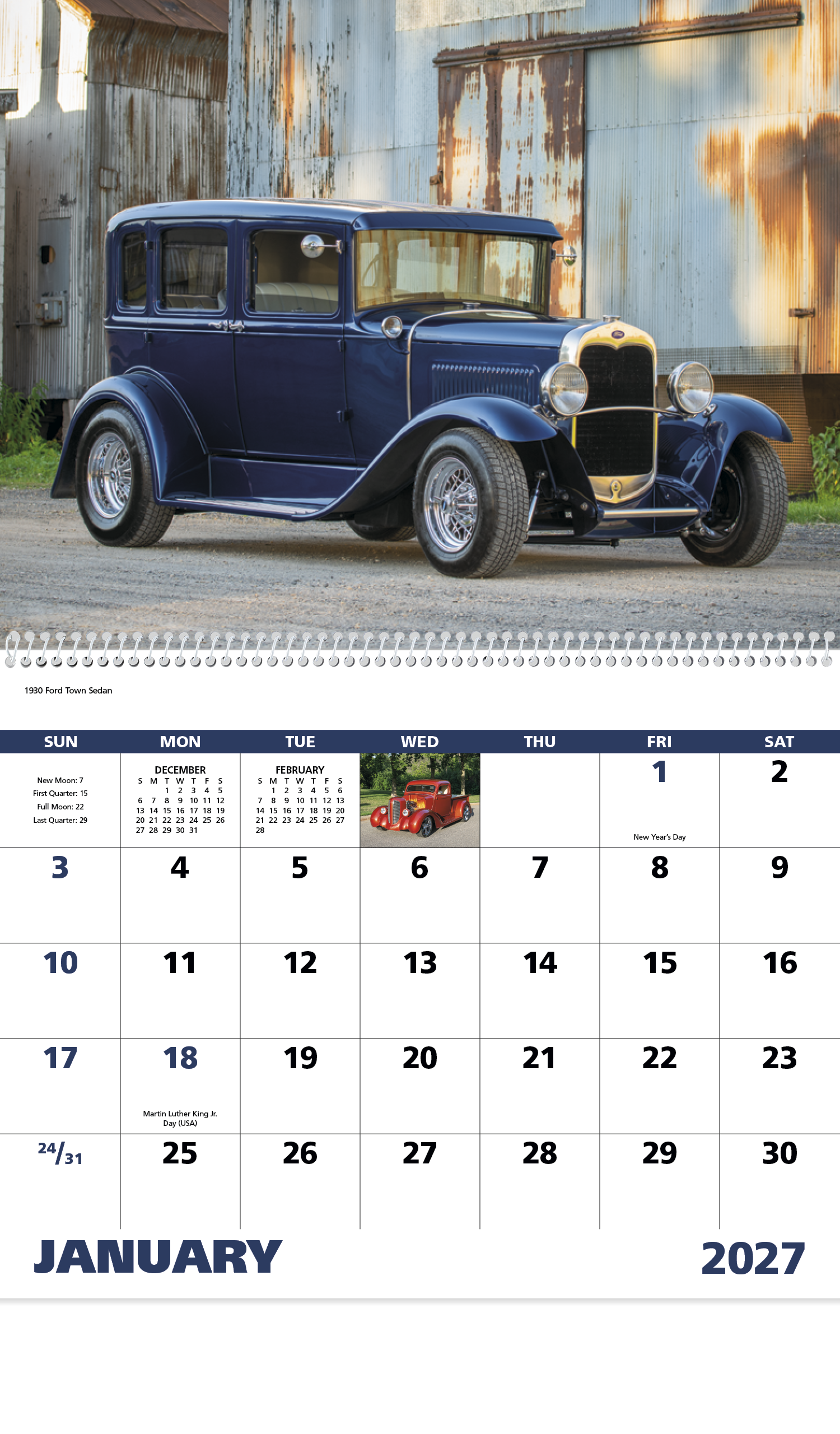 Good Value™ Street Rods - Spiral Calendar 43