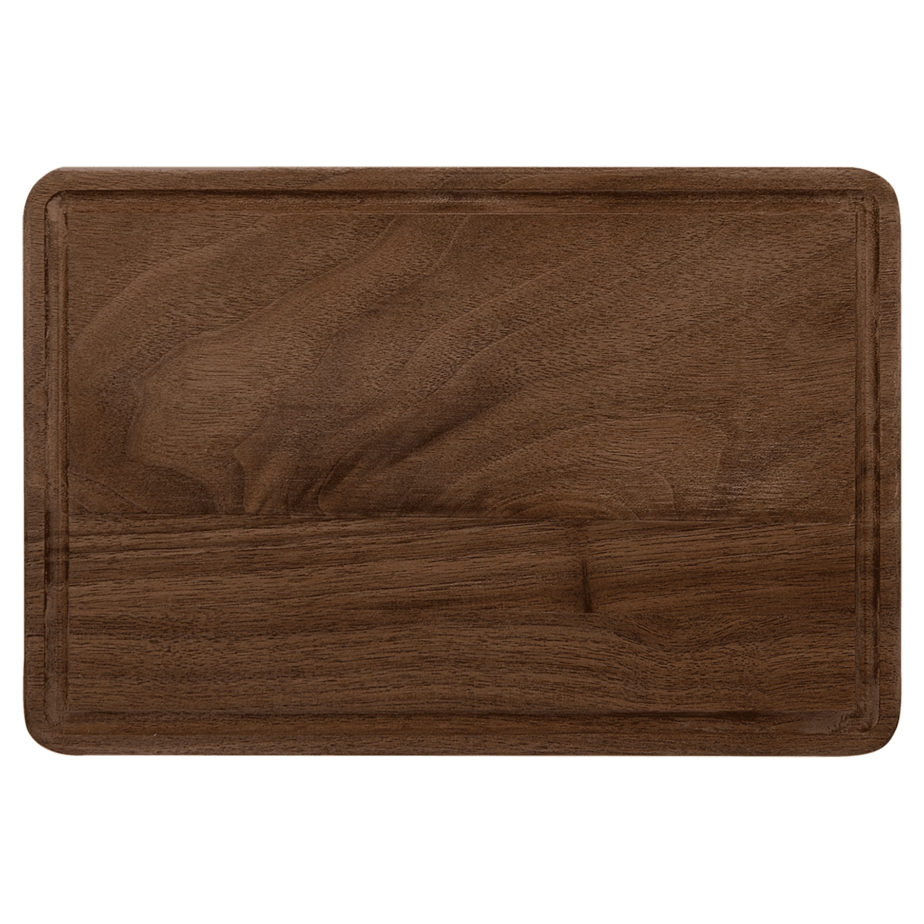 9" x 6" Walnut Cutting Board with Drip Ring 1