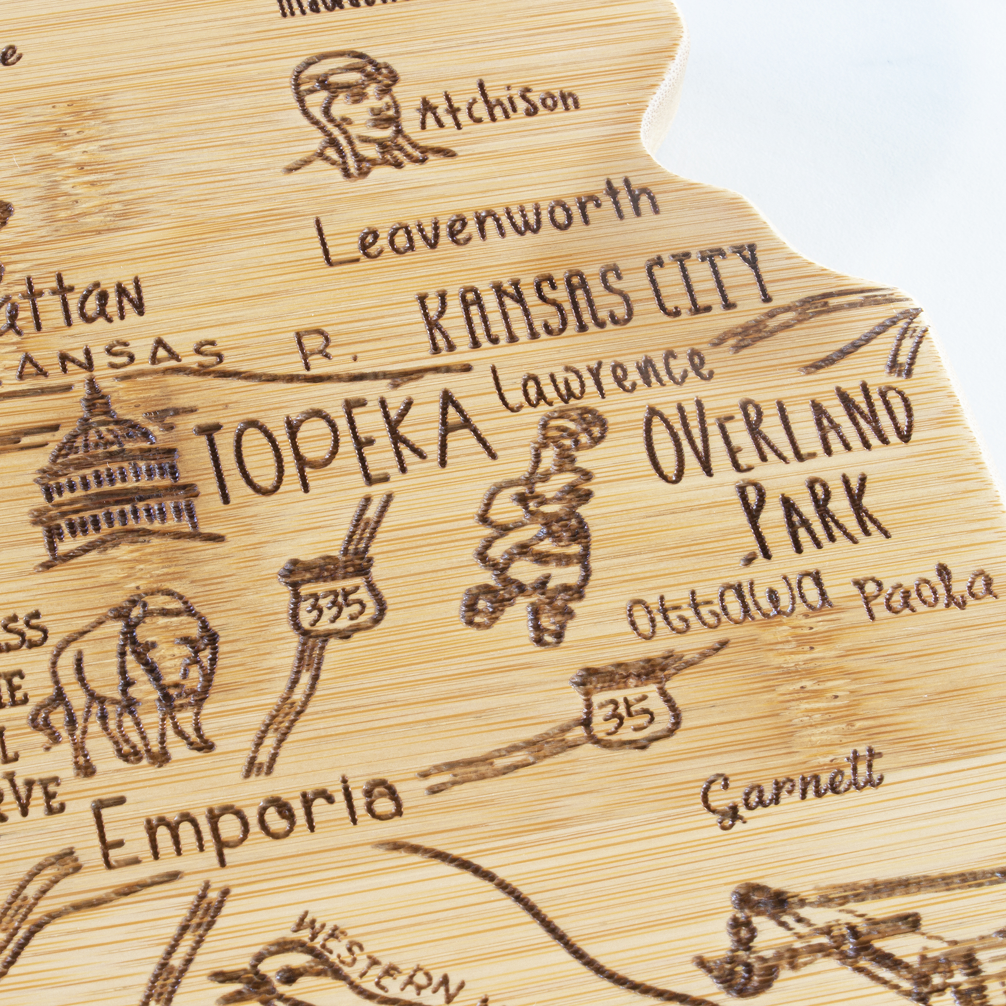 Destination Kansas Cutting & Serving Board 9