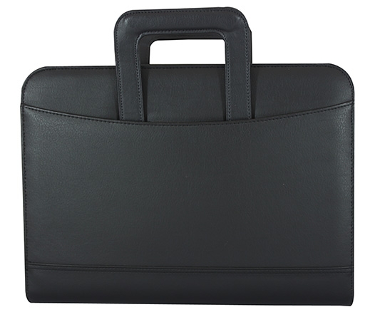 1" 3 Ring Padfolio w/ Retractable Handles and Zipper Closure 9