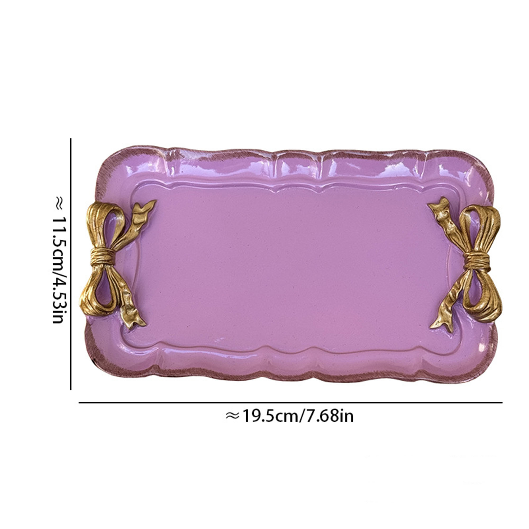Bow Decorated Resin Jewelry Dish 3
