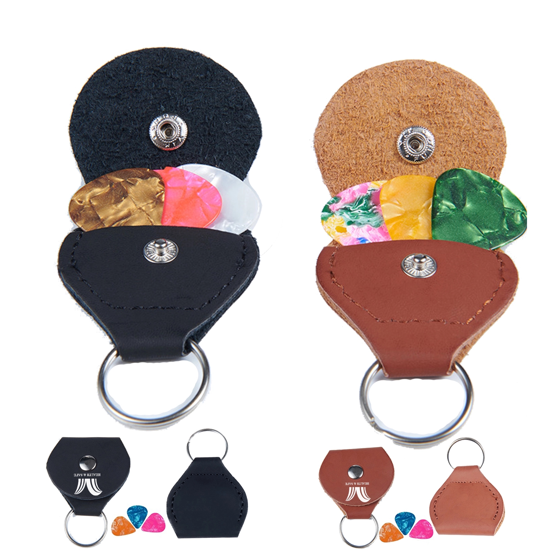 3 PCS Guitar Picks And Holder Case Including 2