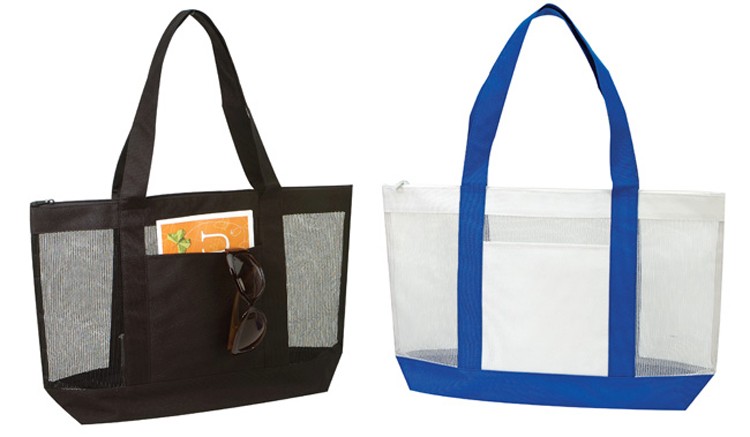 Mesh Tote Bag with Zipper 1