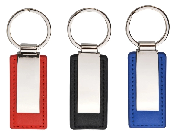 Leatherette Metal Keychain 3