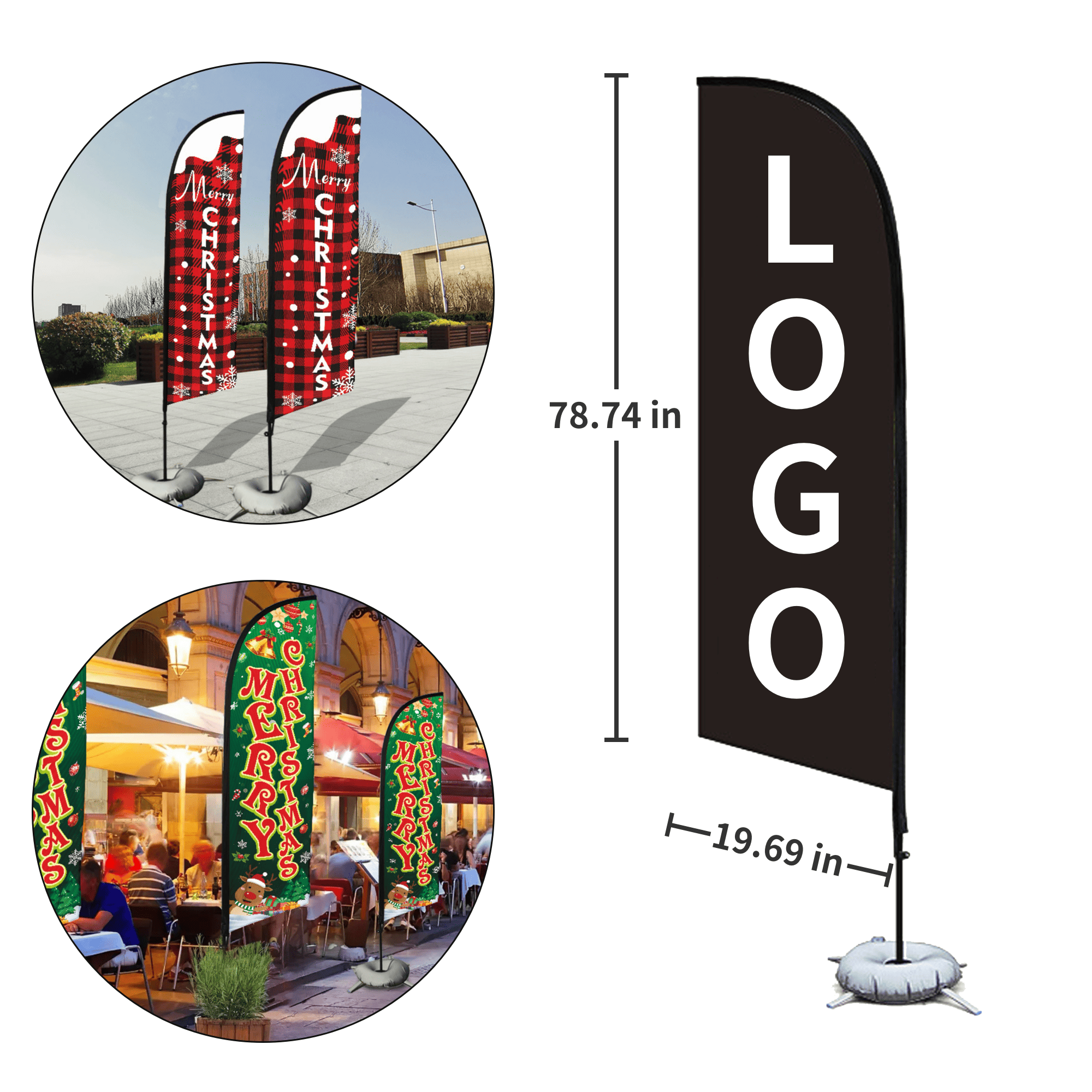 Outdoor Advertising Teardrop Flag Banner 2