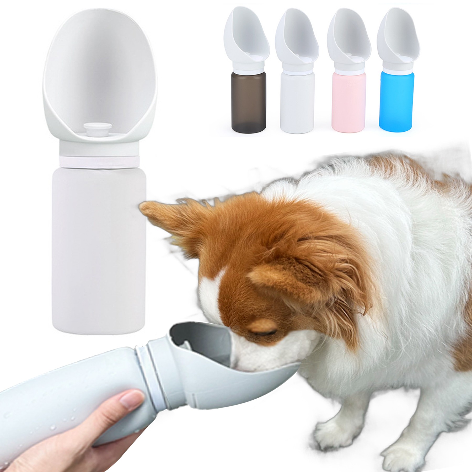 Collapsible Pet Water Bottle - 18 fl oz Food-Grade Silicone 6