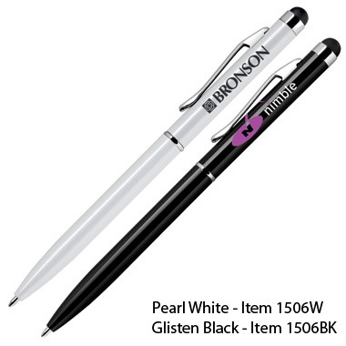 Aluminum Ball Point Pen and Stylus / Pearl White 1