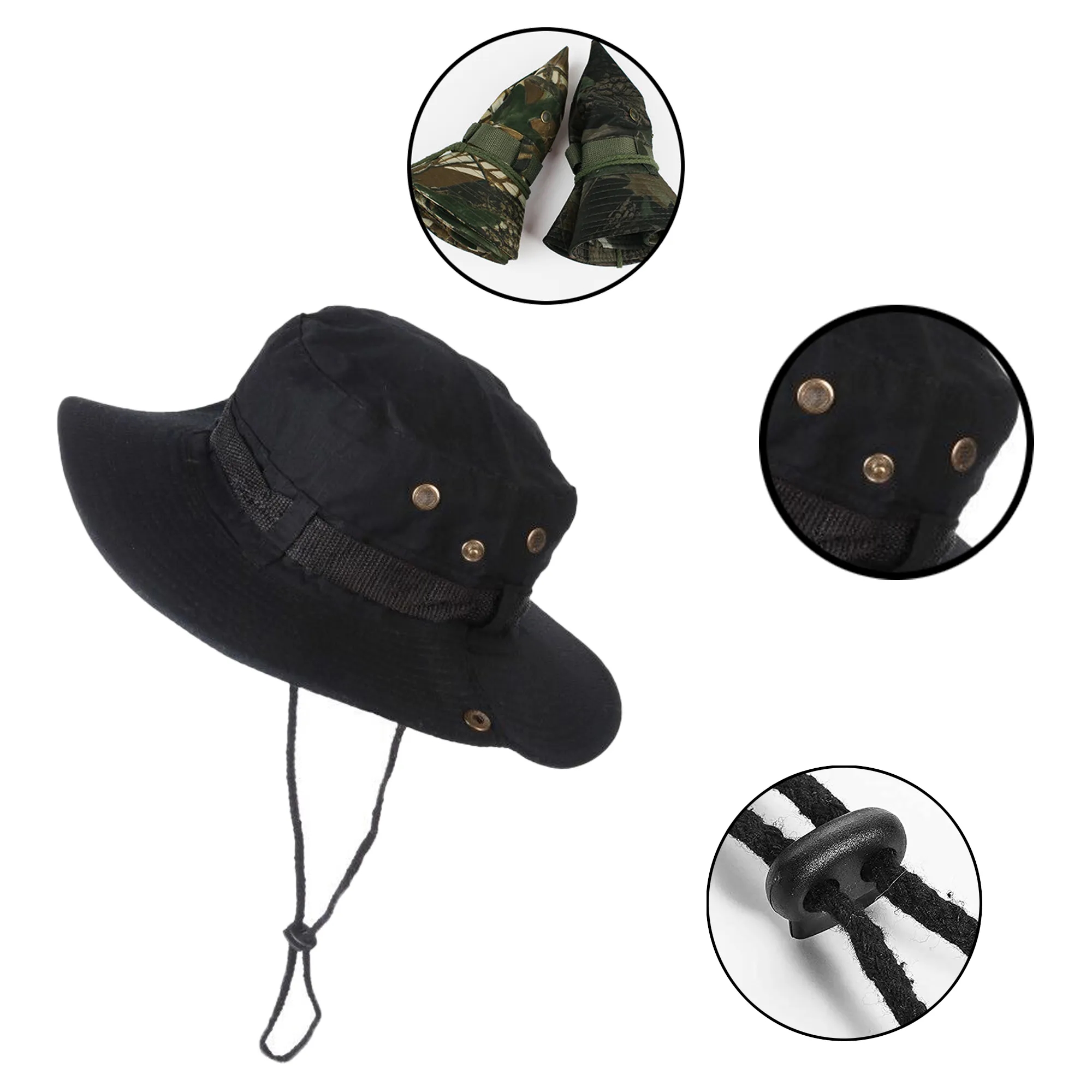 Double-Sided Wide Brim Sun Bucket Hat 8