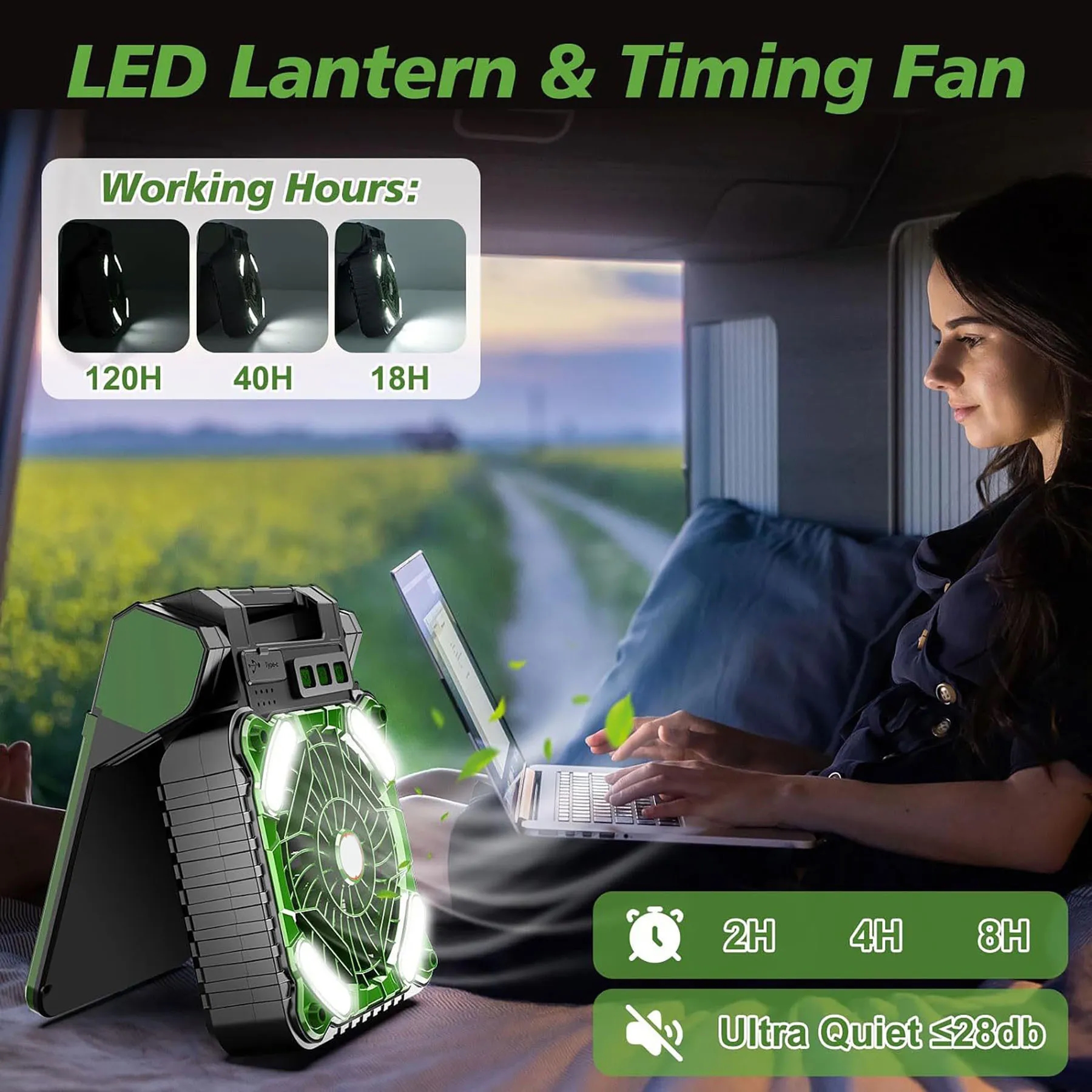 Solar Camping Fan 8