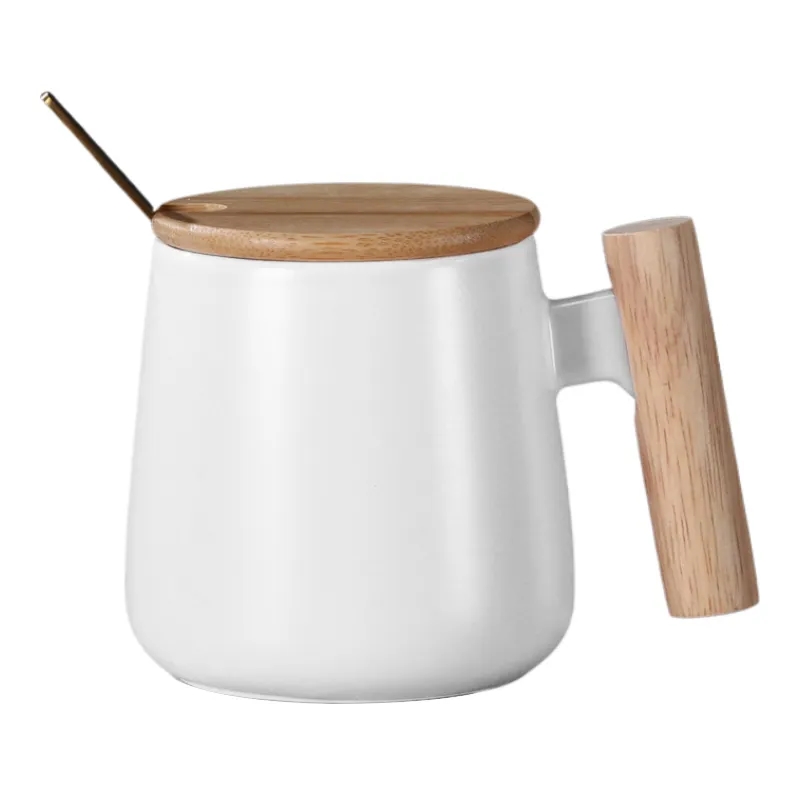 13 Oz Ceramic Mug With Lid And Spoon 4
