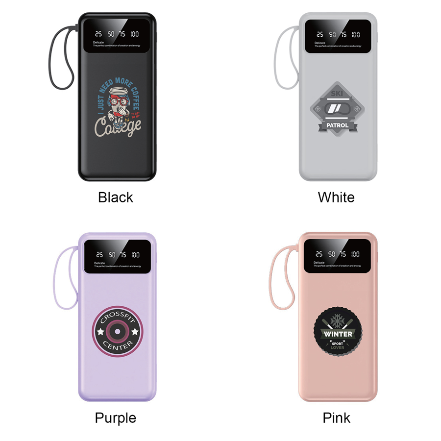 Compact LED Power Bank with Flashlight 8000mAh 8