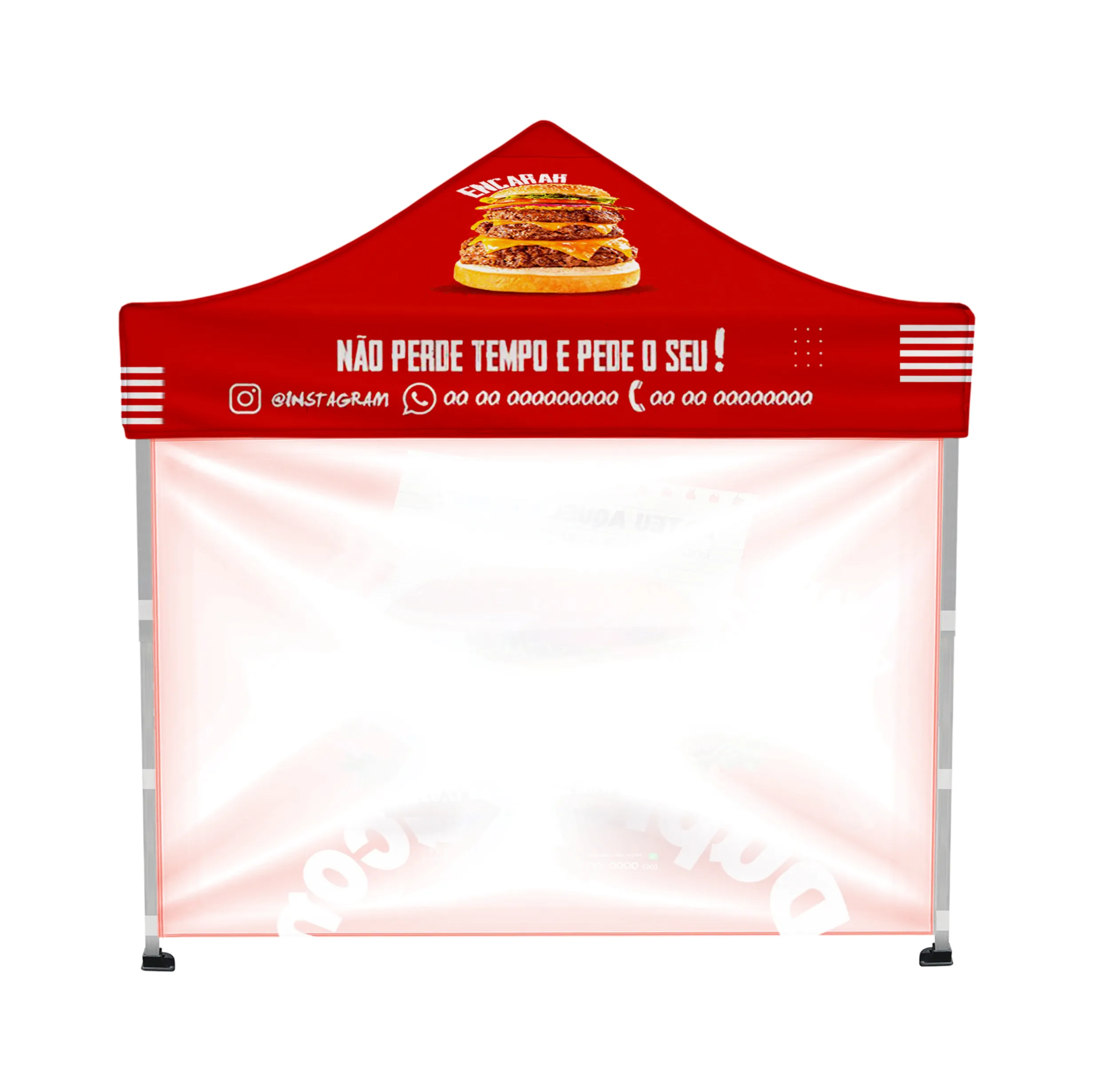 10'x10' Tent Canopy with frame and one full wall 1