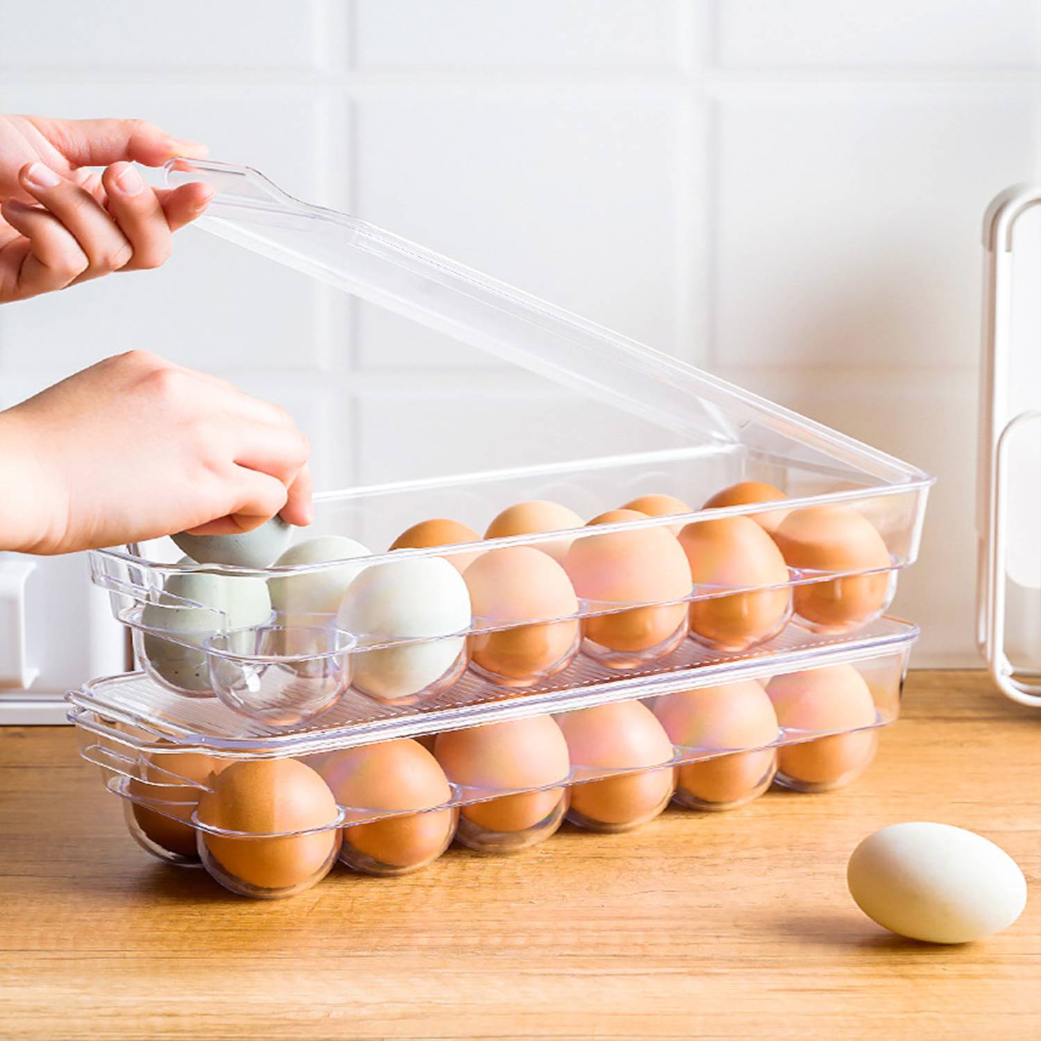 Kitchen Transparent Refrigerator Storage Box 3