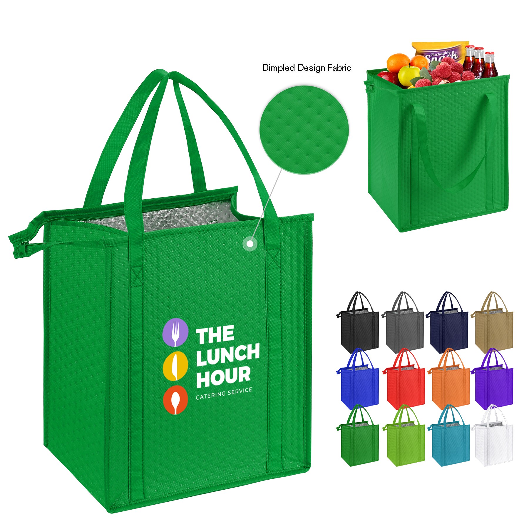Custom Thermal Non-Woven Grocery Cooler Bag 14