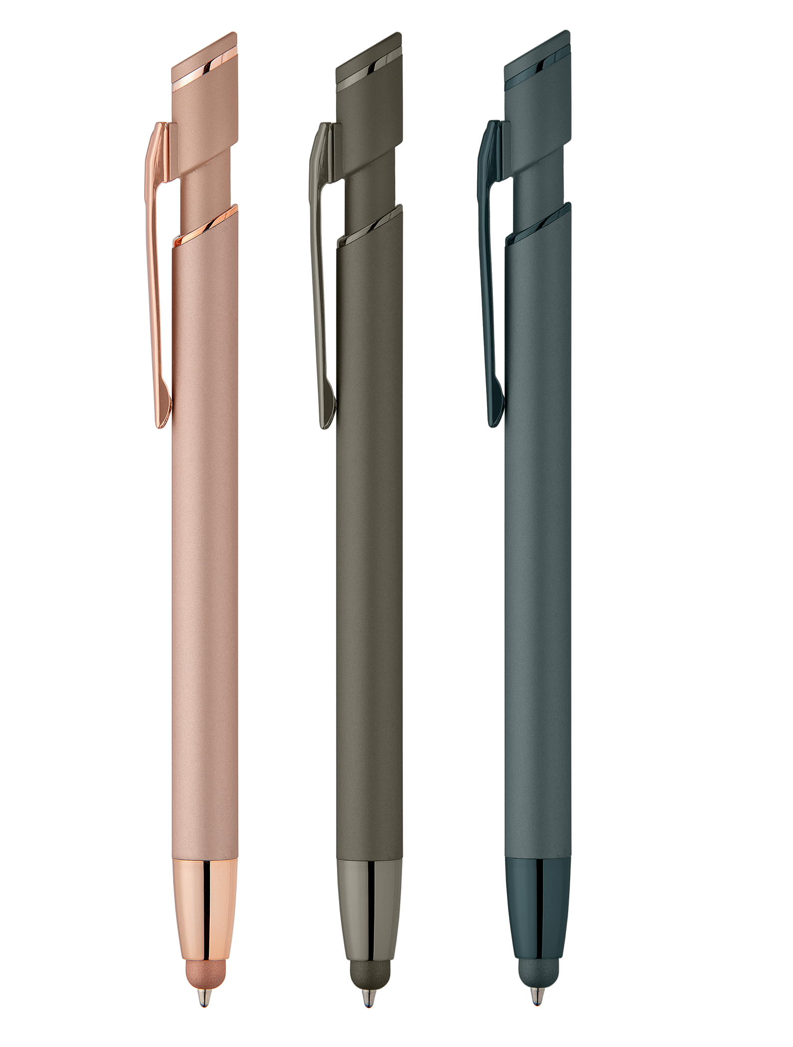 Pacific Softy Monochrome Metallic Pen w/ Stylus 10