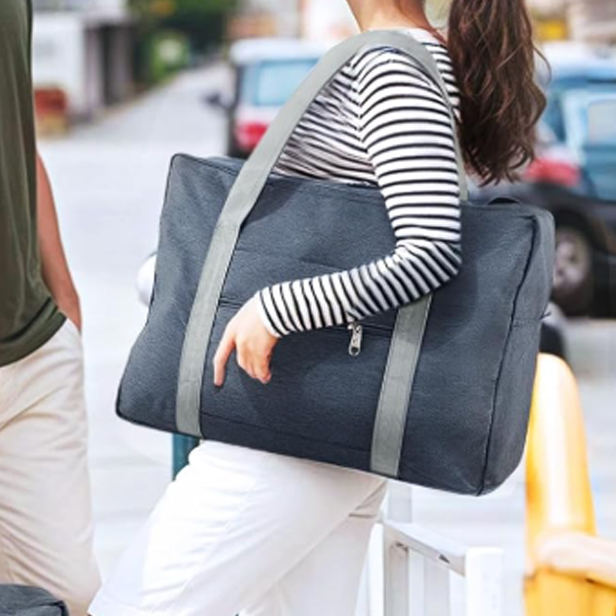 40L Foldable Travel Duffel Bag W/ Luggage Sleeve 7