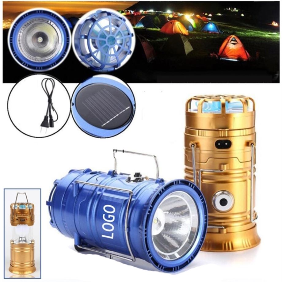 Led Hand Lamp Rechargeable Collapsible Solar Camping Lantern 2