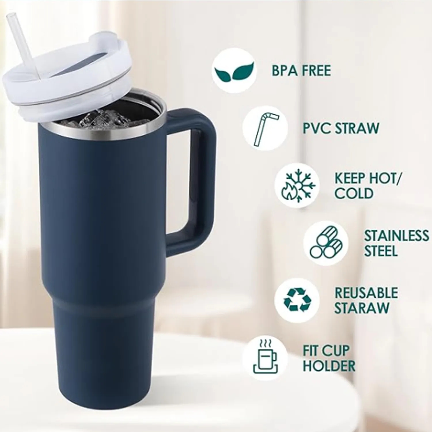 Durable 304 Stainless Steel 40oz Cup with Vacuum Insulation 1