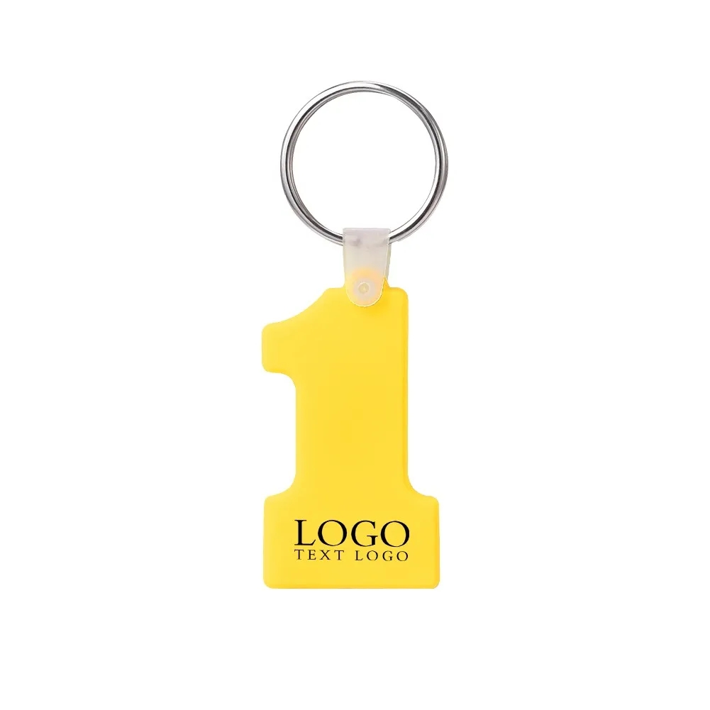 Number One-Shaped Soft Silicone Keychain 5