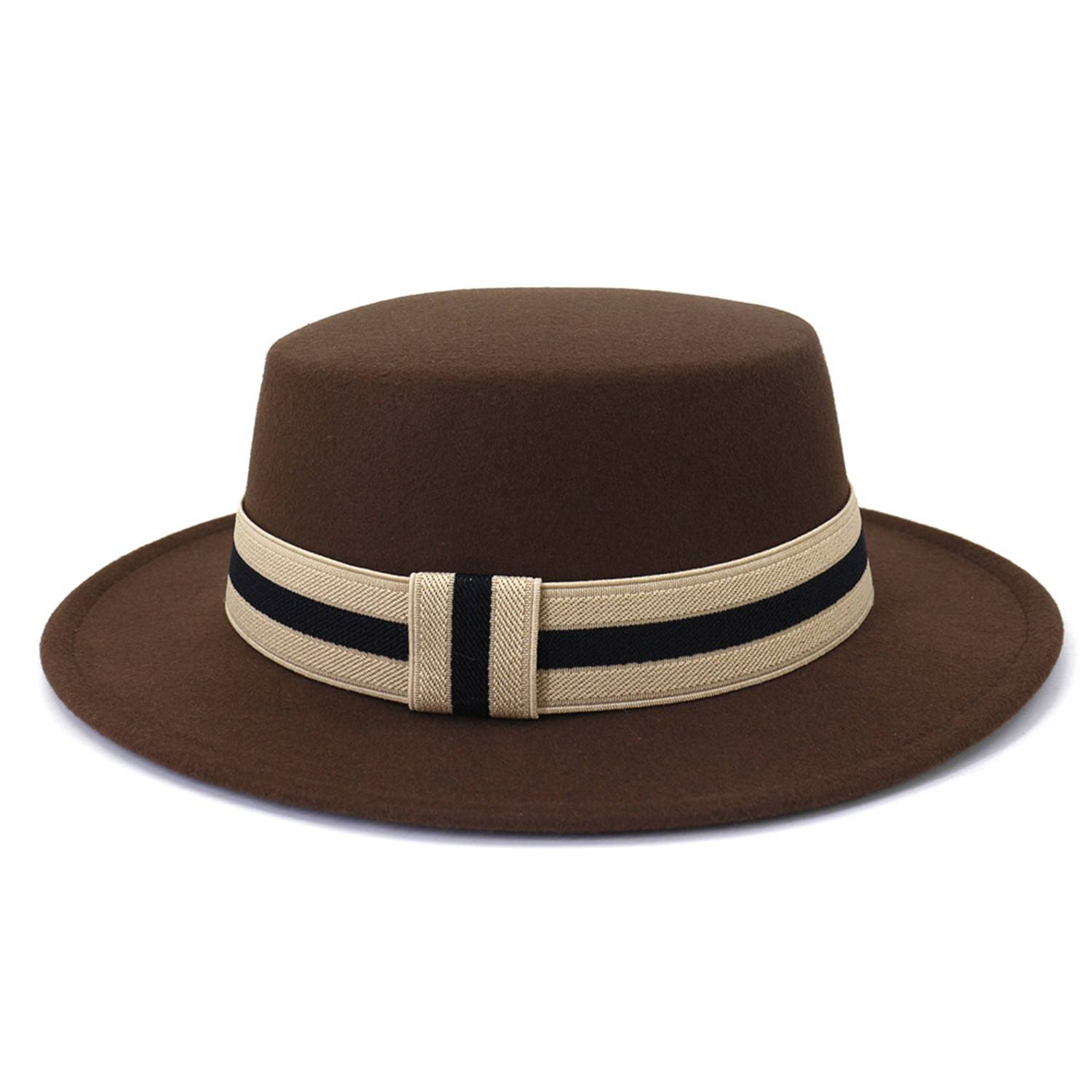 Classic Woolen Flat Top Hat 4