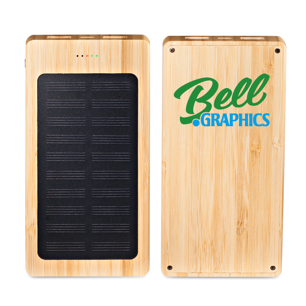 Marquette Solar Panel 8000mah Bamboo Power Bank 5
