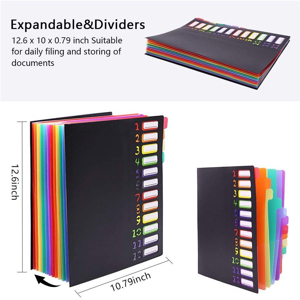 Rainbow Tab Expanding File Folder 2