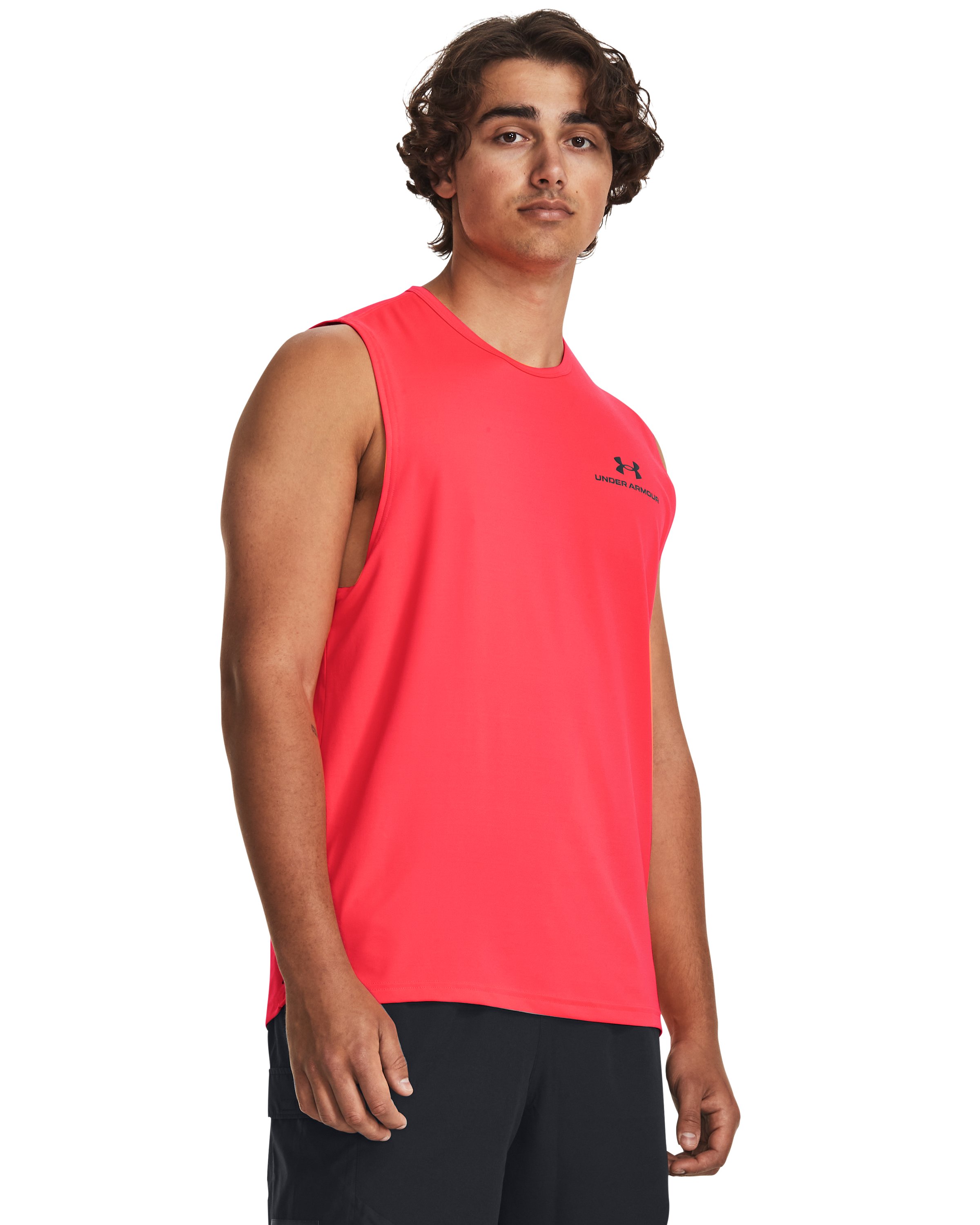 UA RUSH Energy Men's Sleeveless, custom athletic wear with logo imprint 9