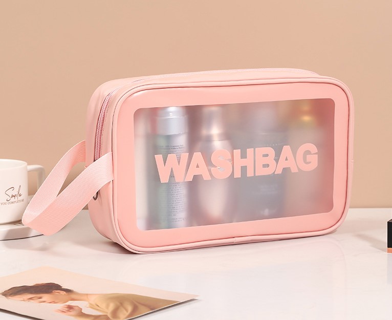Frosted PVC Zippered Travel Pouches(M) 3