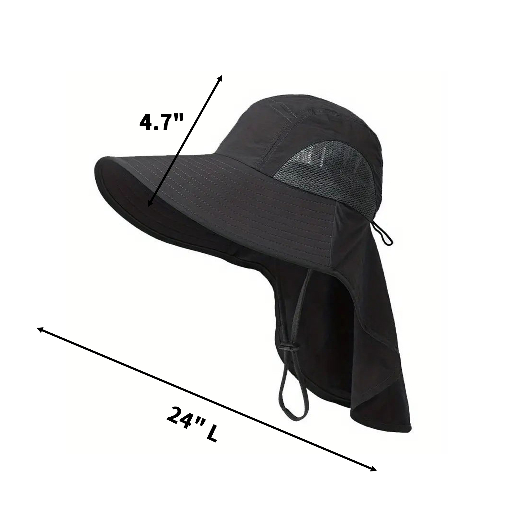 Outdoor Wide Brim Sun Hat With Neck Flap 2
