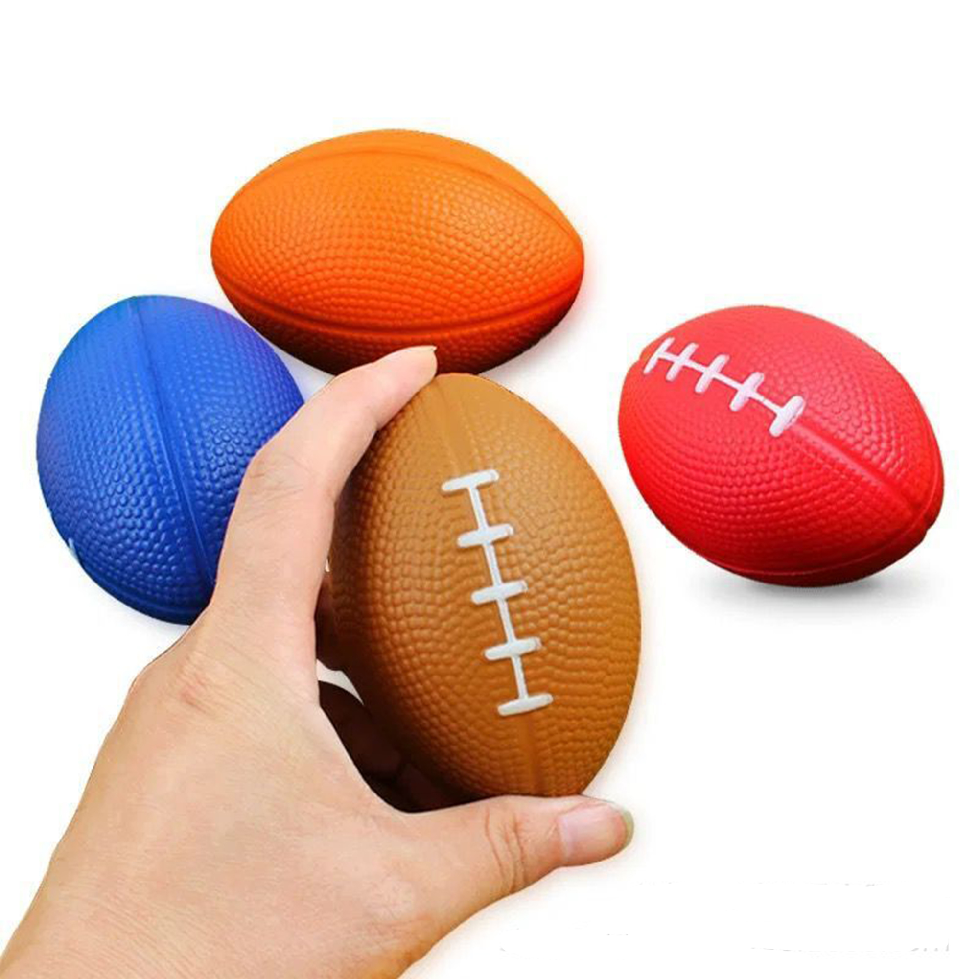 Squeeze PU Foam Rugby Ball Stress Reliever 3