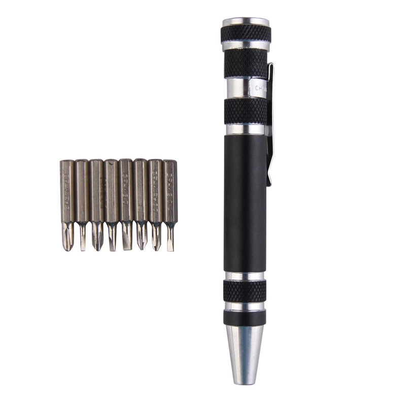 8 Bit Aluminum Pen-style Screwdriver Tool Kit 2