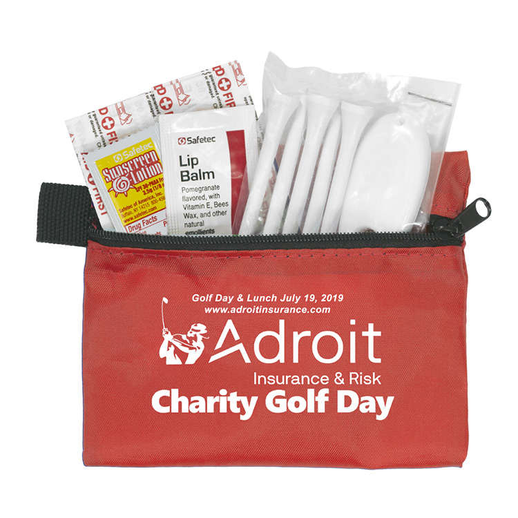 "DEL MONTE" 14 Piece Golf Kit Components inserted into Zipper Pack 11