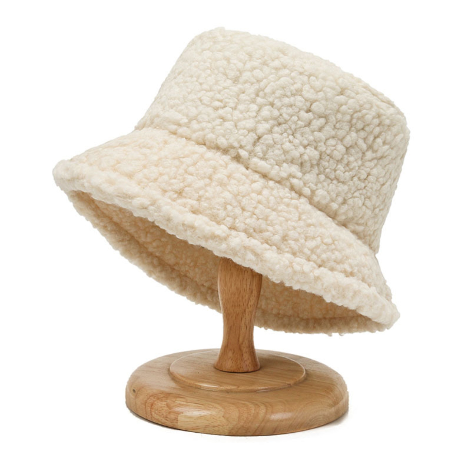 Soft Sherpa Fleece Bucket Hat for Women Winter Style 7