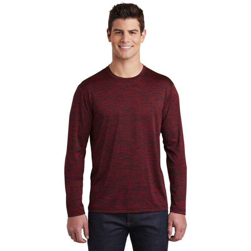 Sport-Tek PosiCharge Long Sleeve Electric Heather Tee. 18