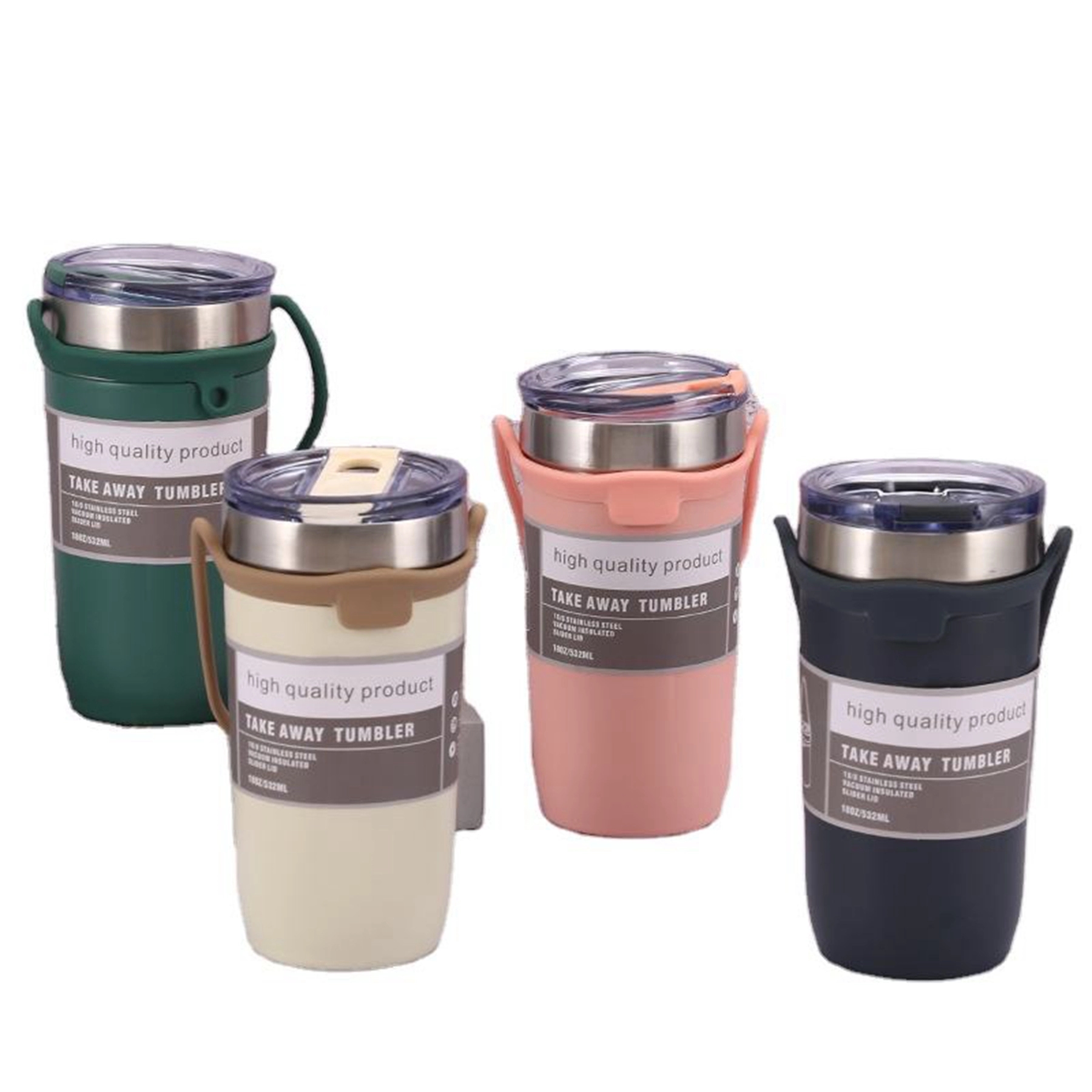 19  Oz. Vacuum Insulated Coffee Tumbler with Silicone Strap 4