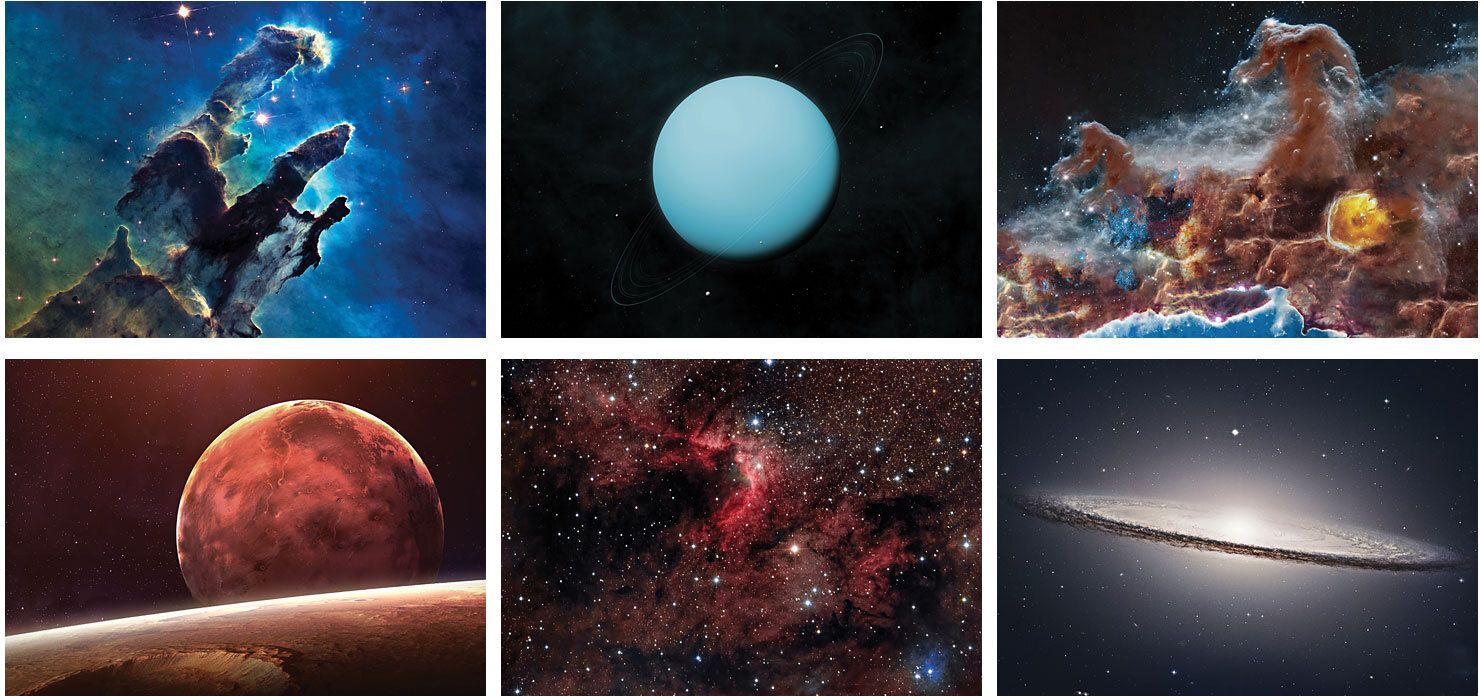 LUXE IMAGES FROM SPACE SPIRAL WALL CALENDAR 14