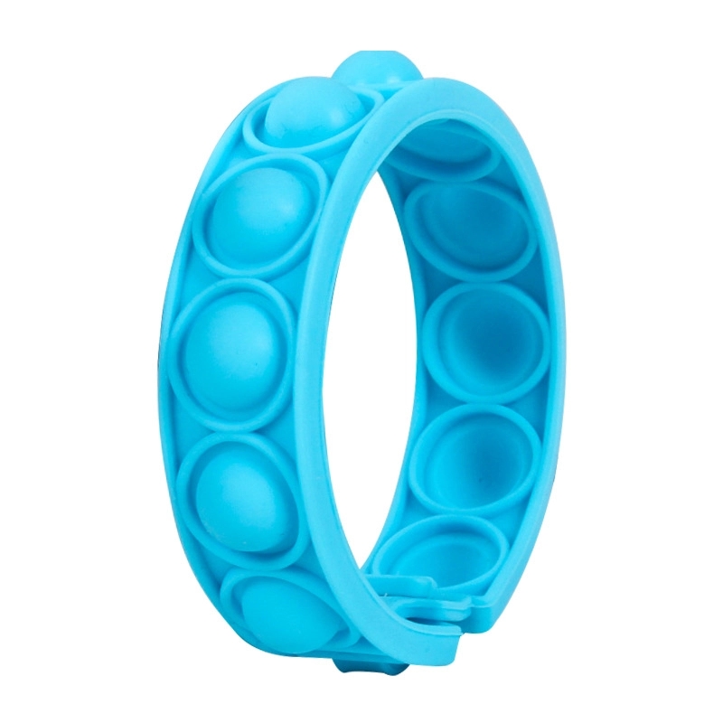 pure color Push Pop Bubble Sensory Fidget Wristband 2