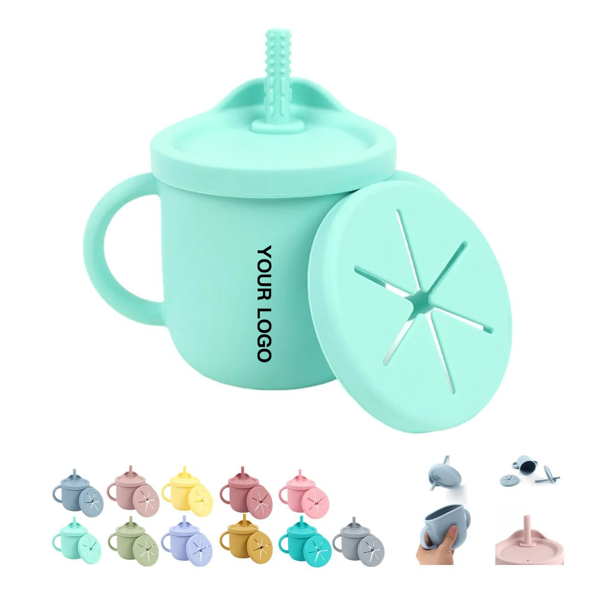 Durable Silicone Toddler Cup for Drinking or Snacks 14