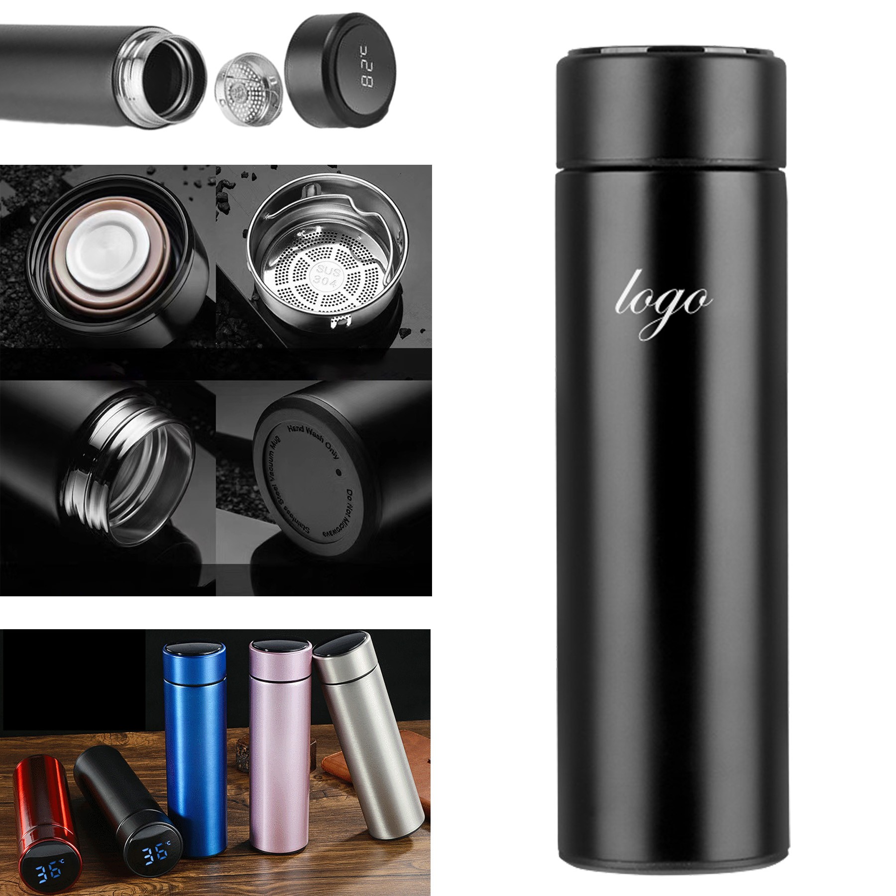 17Oz Stainless Steel Smart Temperature Display Insulated Mug