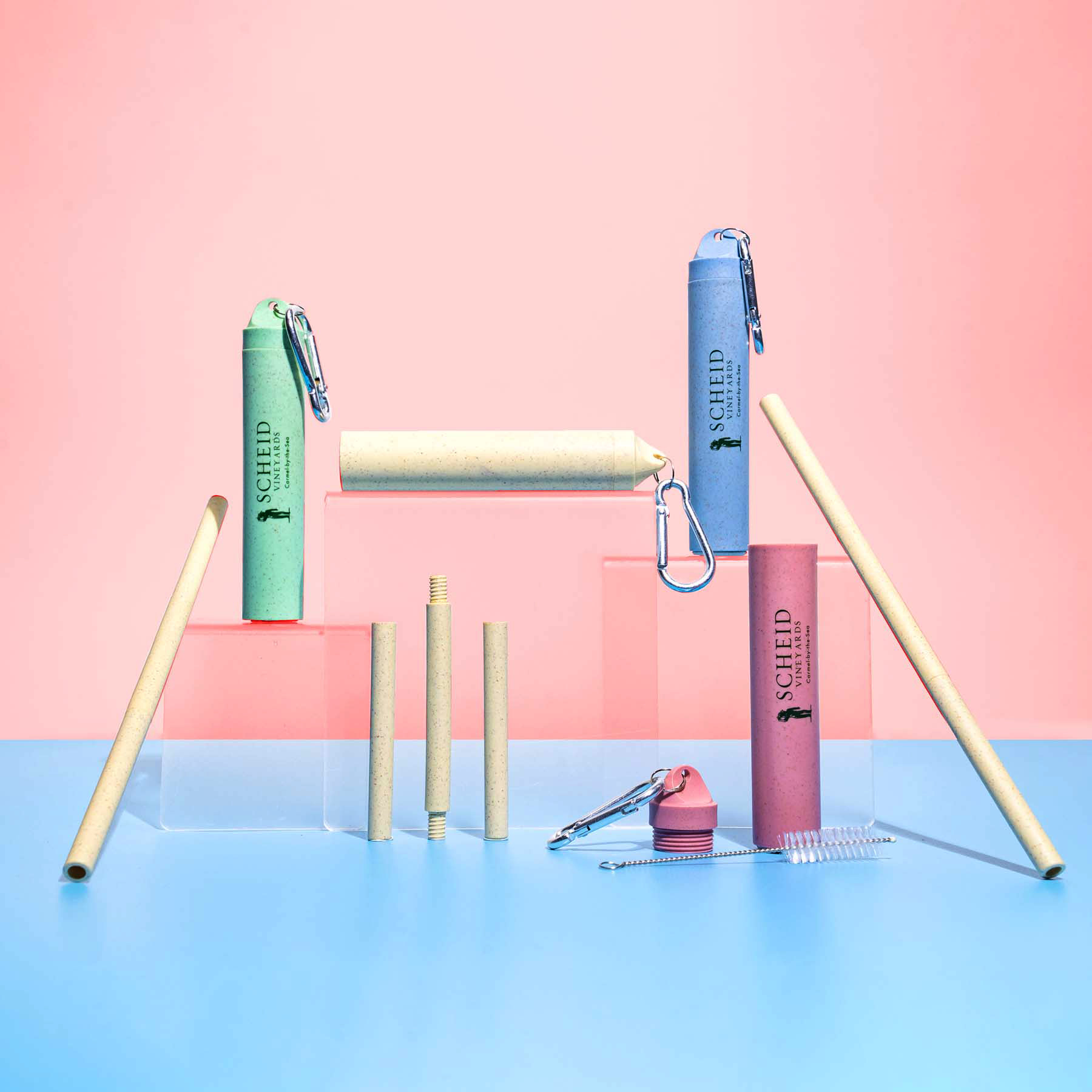 Wheat Straw Keychain Set 7