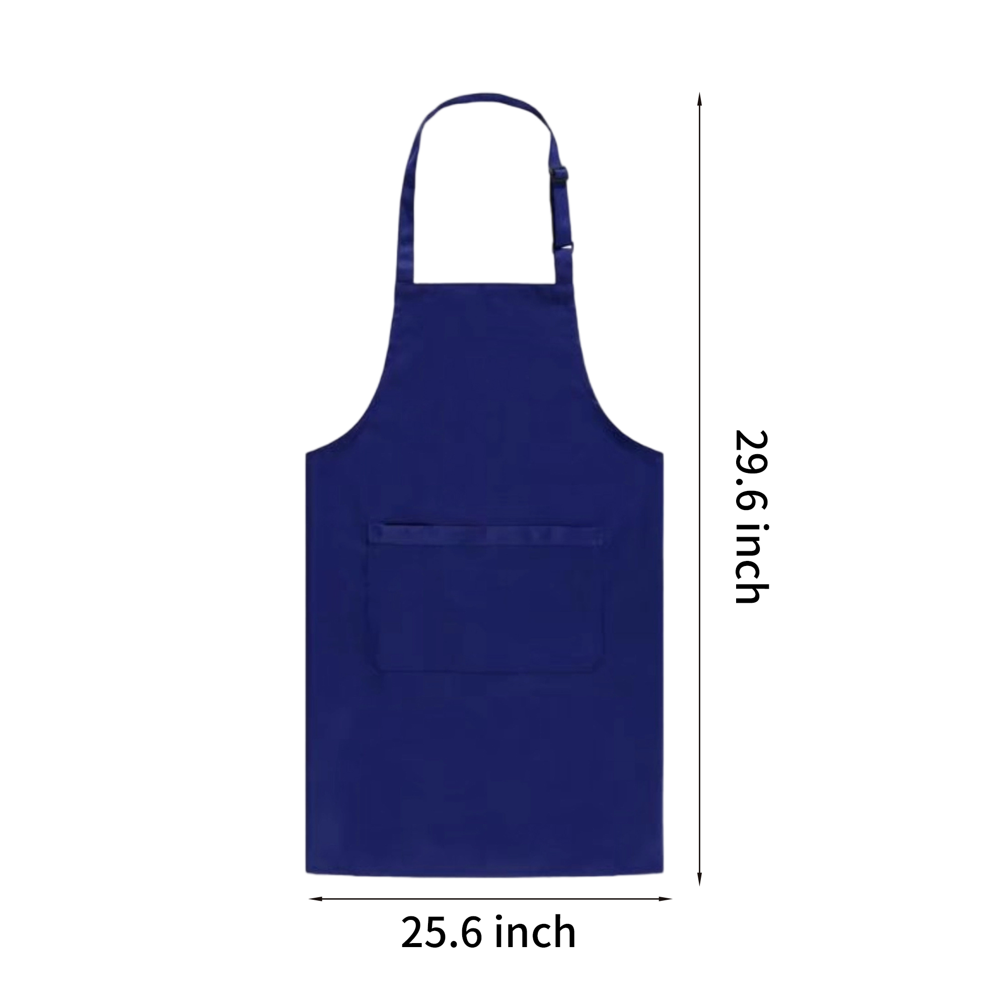 Polyester Chef Apron With Neck Strap 25.6" Length x 29.6" Width 3