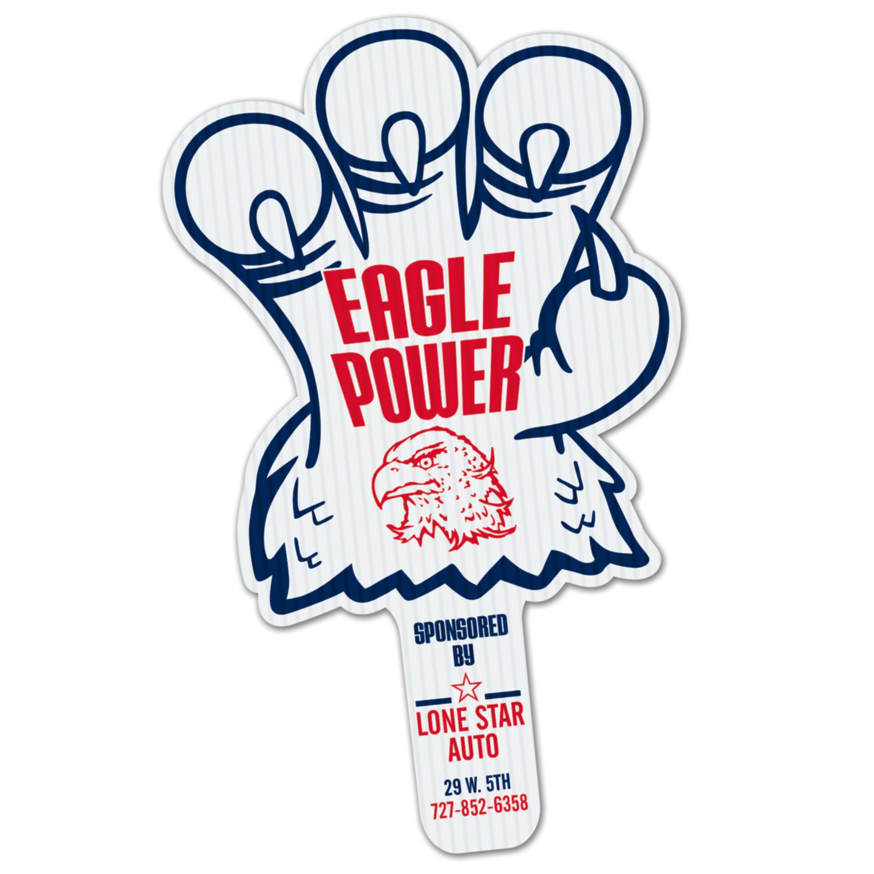 Eagle Claw Hand Fan, Screen Printed 20